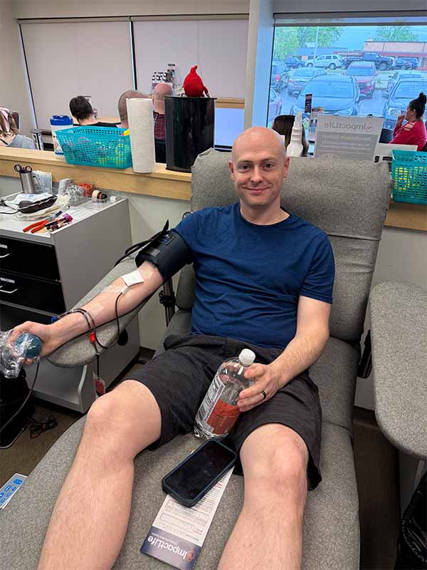 Blood drive event setup