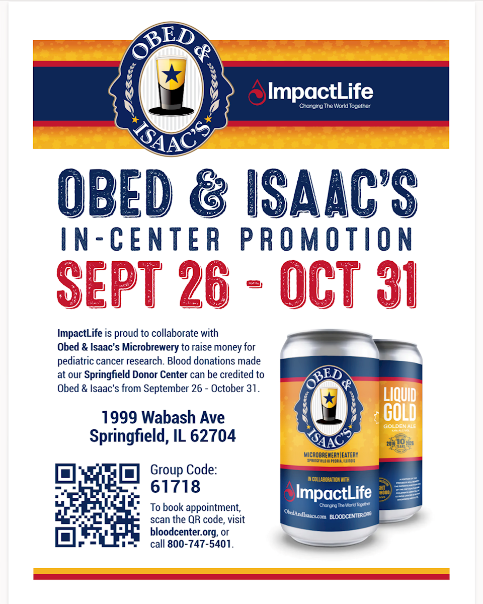 Obed and Isaac's in-center blood drive 
