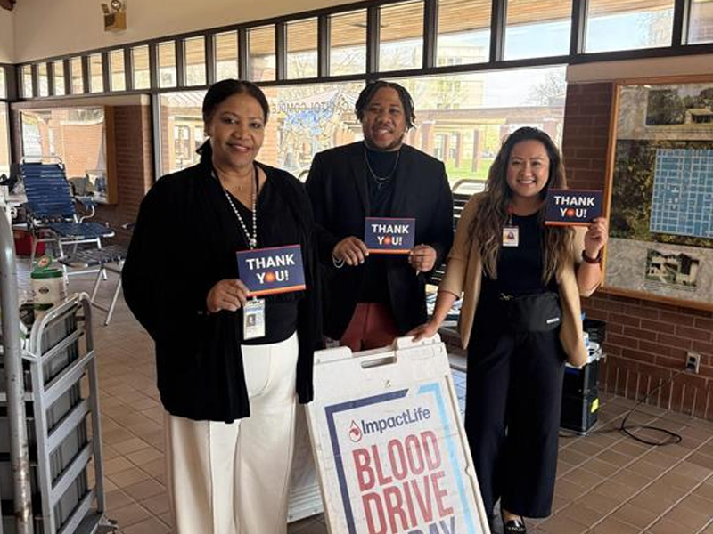 Paris McConnell and Kevin Beck, Office of Lt Gov Juliana Stratton, and Teresa Tran, Donor Relations
