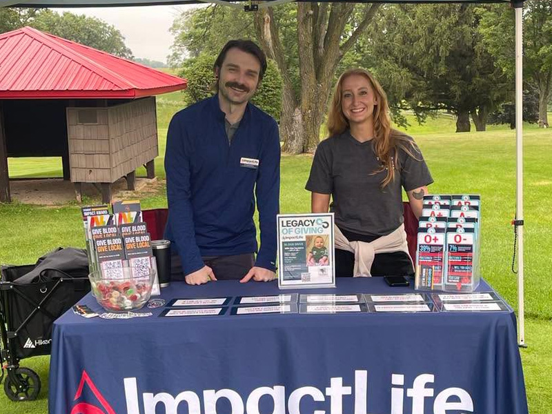 Alex Burkamper, Community Development Advocate, and Tori Tebbitt, Account Manager, Donor Relations