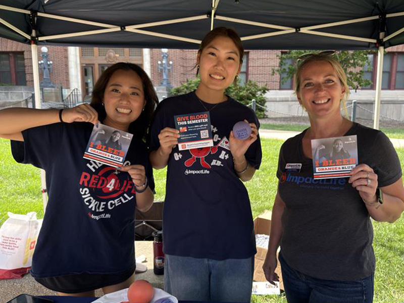 Claire Moon and Joanna Chong, Student Intern Ambassadors, and Michelle Trunnell, Donor Relations Manager