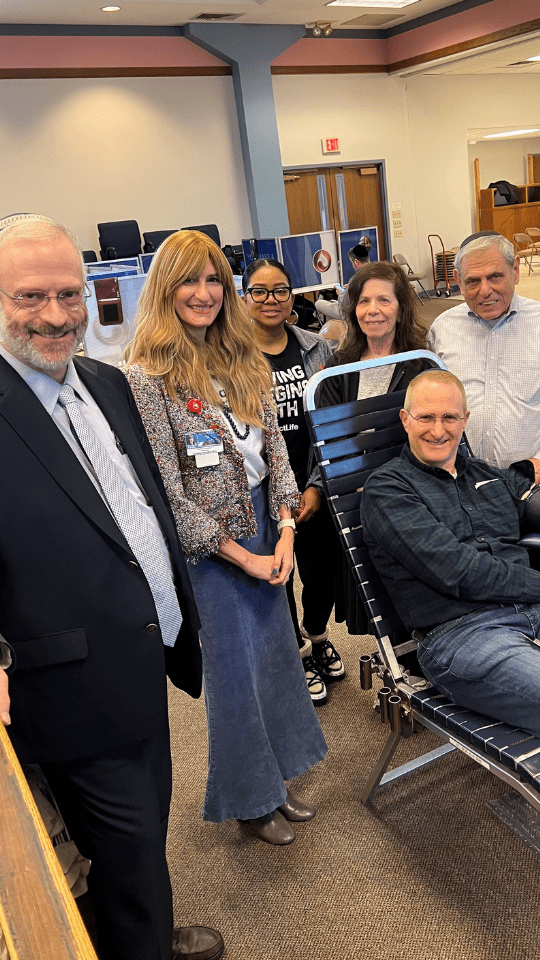 group of people at blood drive