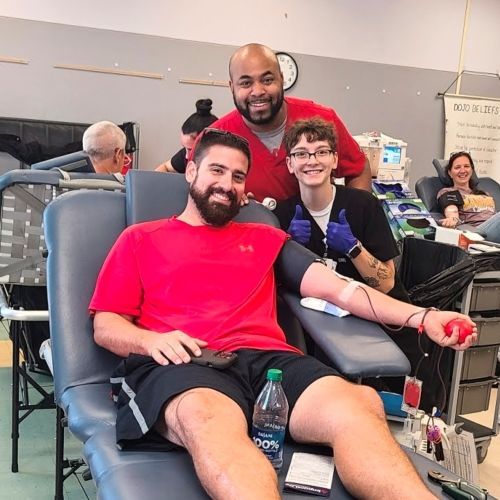 Person donating blood