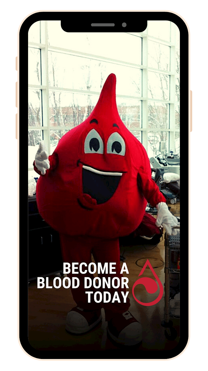become a blood donor snapchat filter