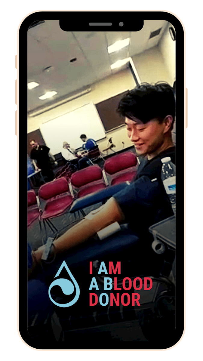 i am a blood donor snapchat filter