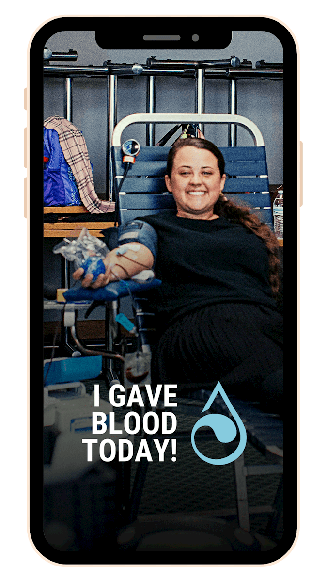i gave blood today snapchat filter