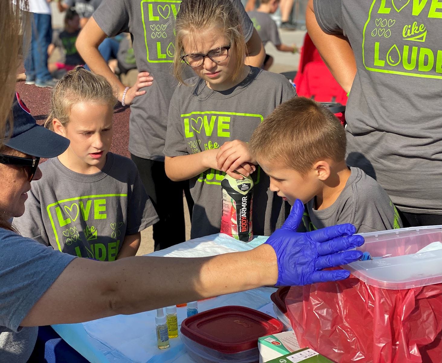 blood typing with children