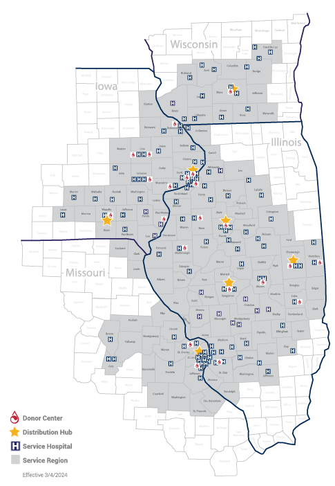 ImpactLife Service Region Map