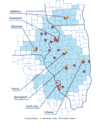 ImpactLife Service Region Map