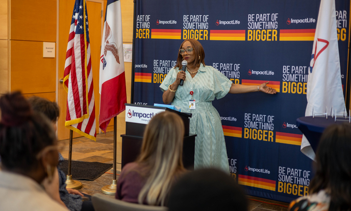 Cheryl Easley at podium