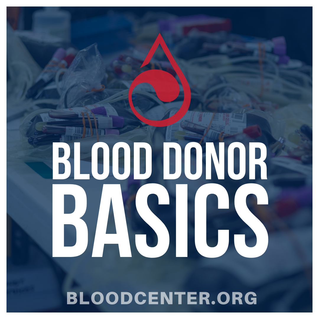 image of blood product stating blood donor basics