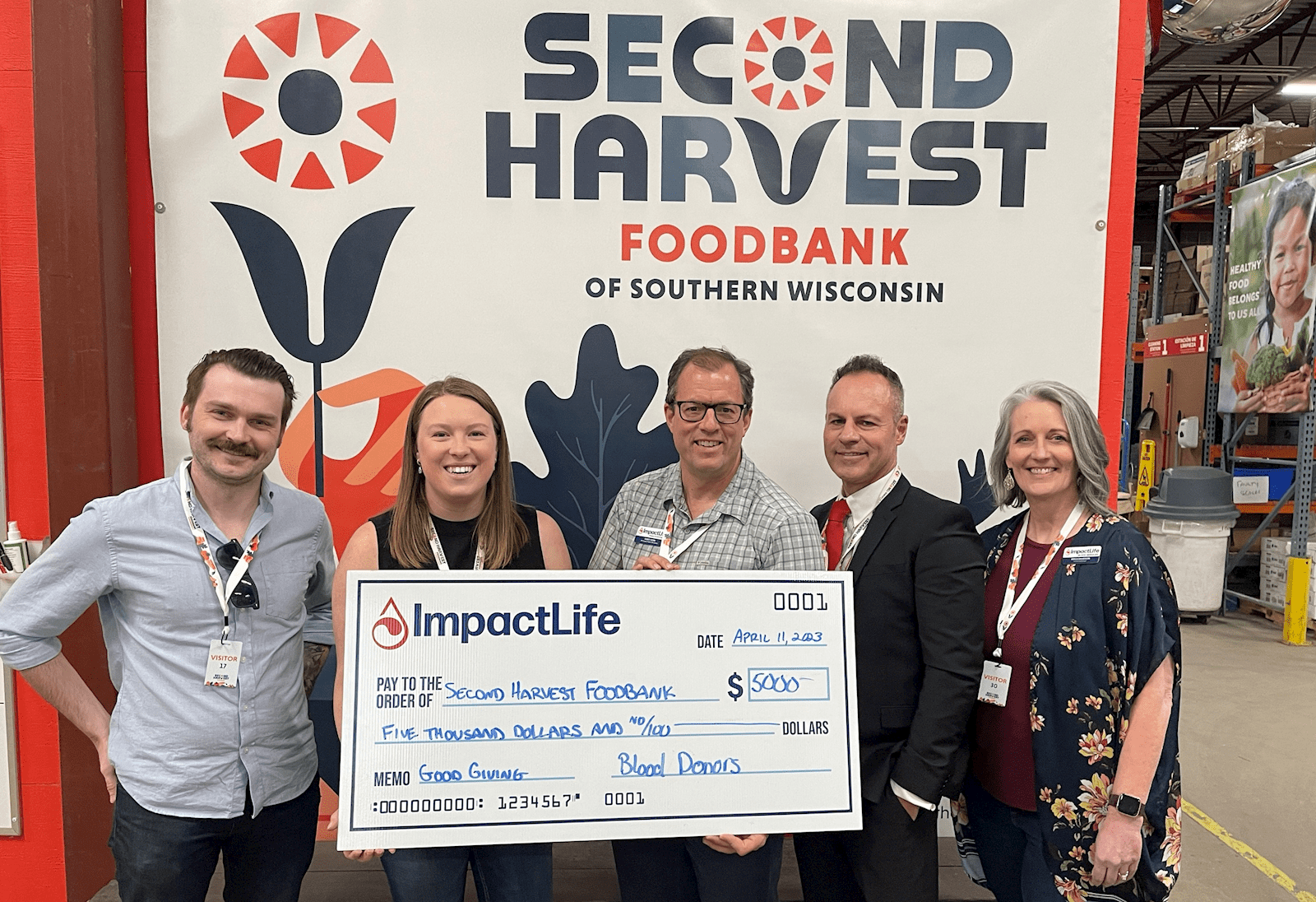 Second Harvest check presentation