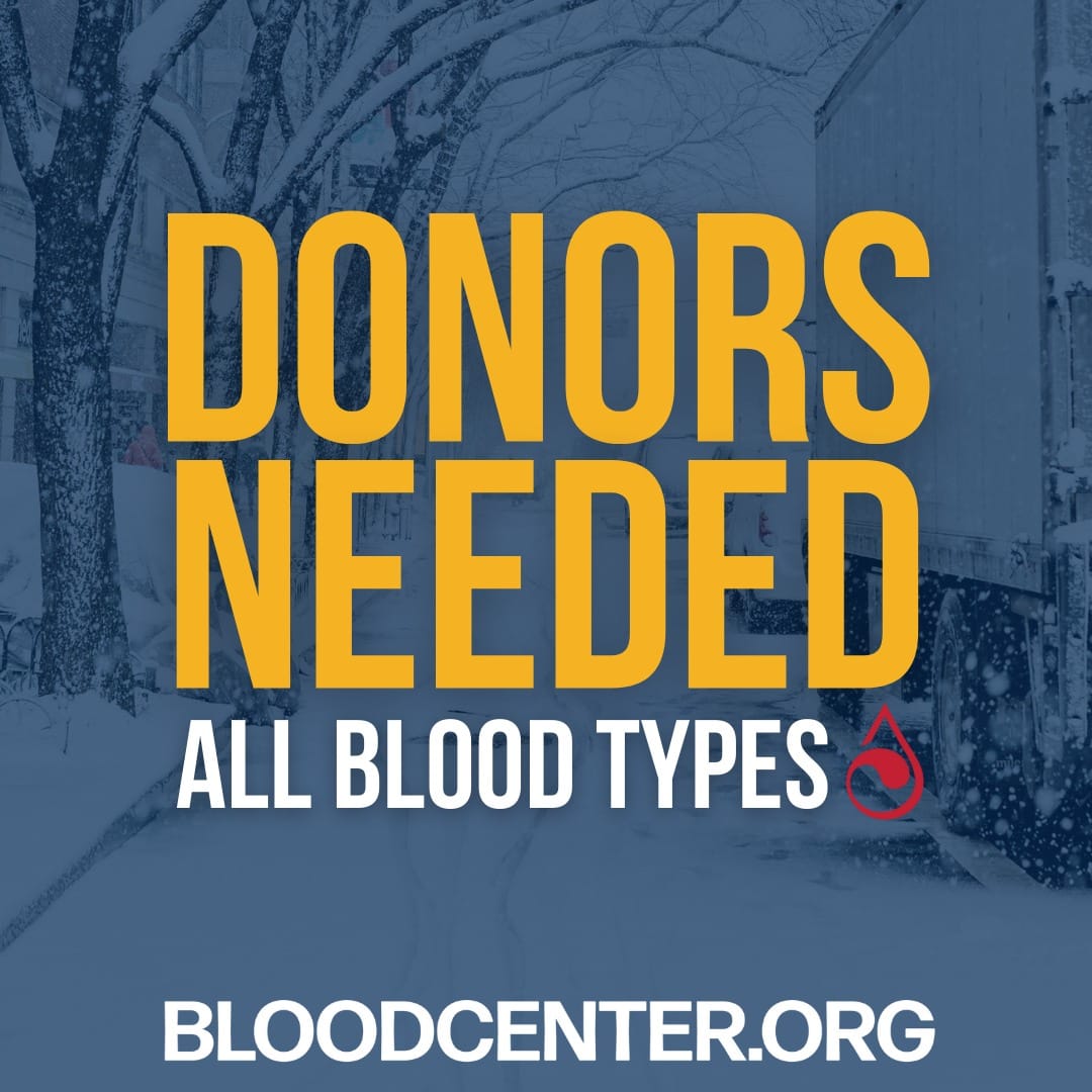 Donors Need Winter Storm