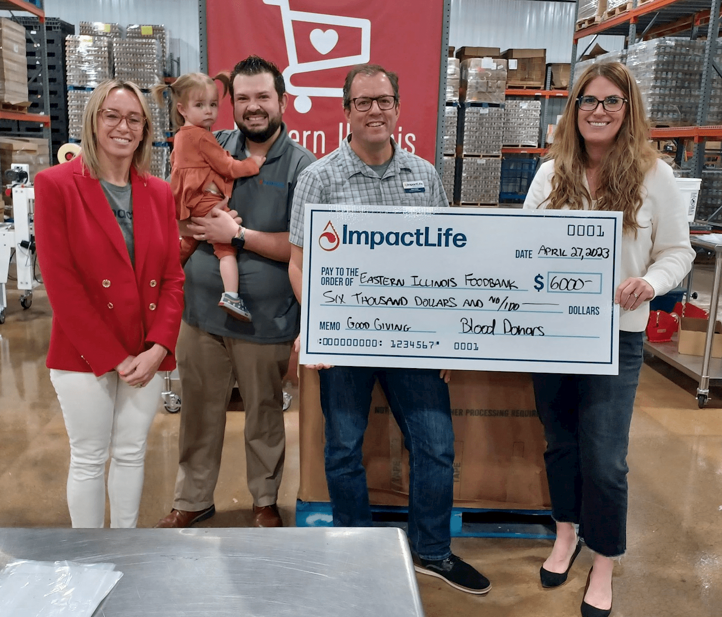 Eastern Illinois Foodbank check presentation