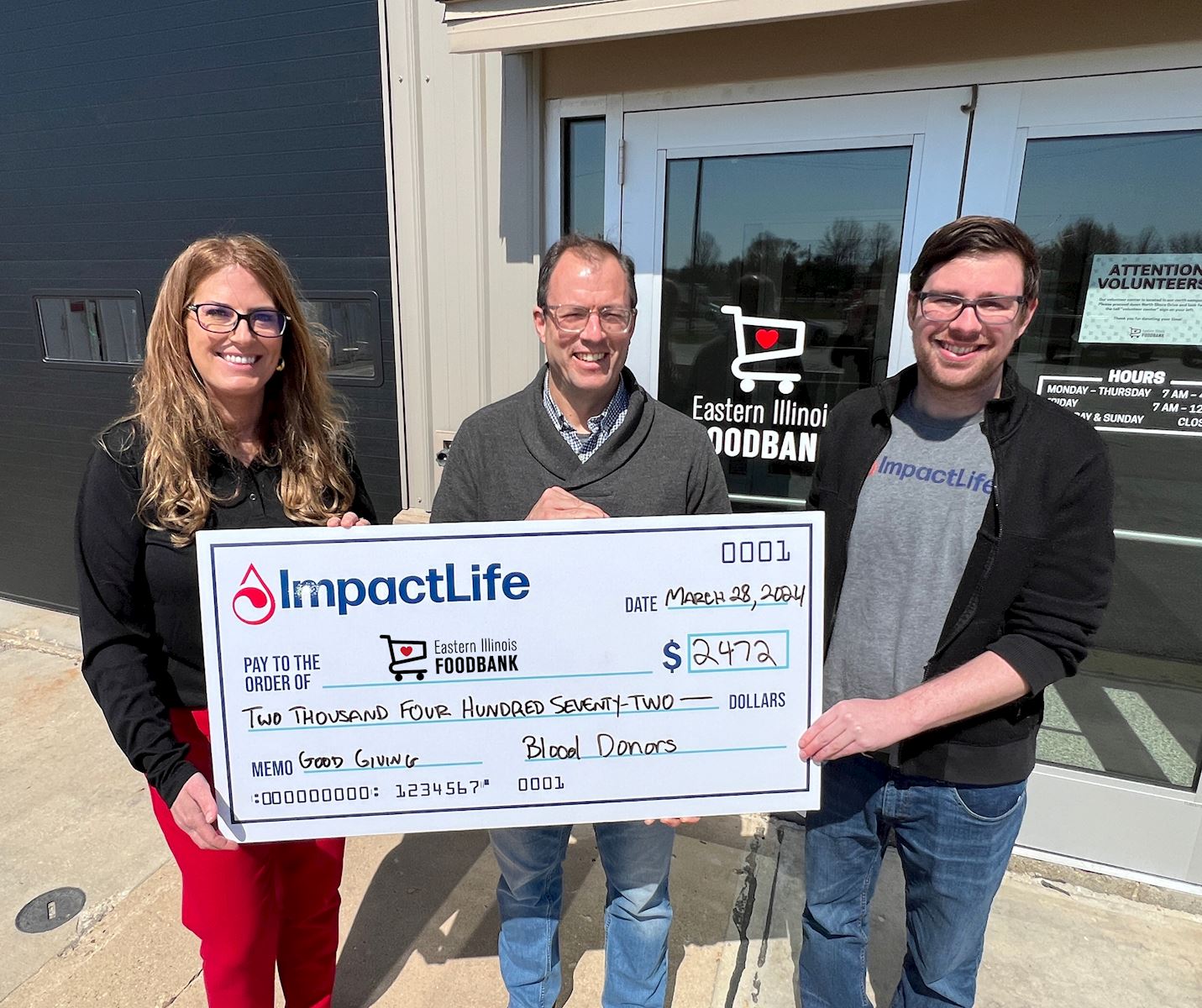 Food Bank of Iowa check presentation