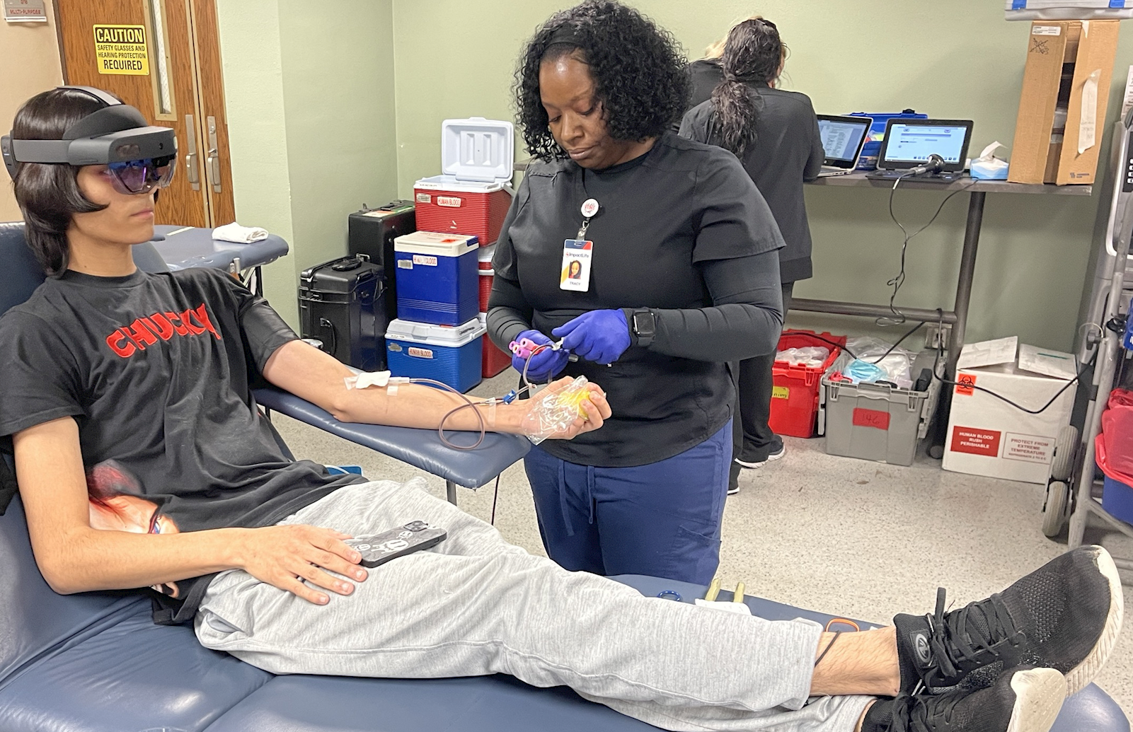 Donor demonstration of HoloLens