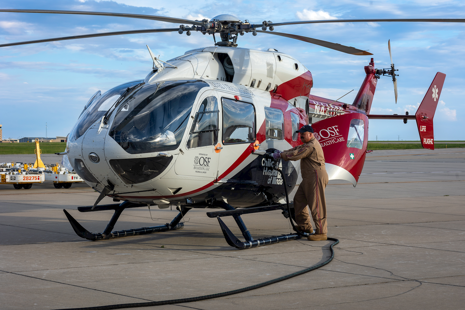 OSF Life Flight helicopter