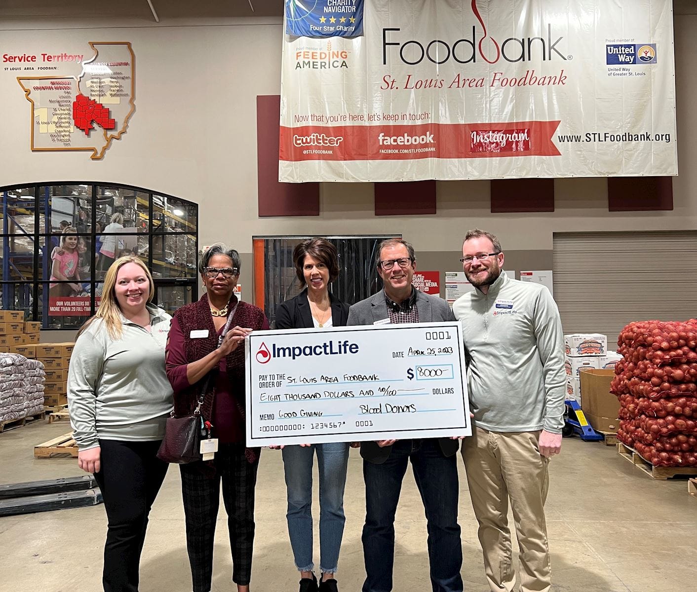 St. Louis Area Foodbank check presentation
