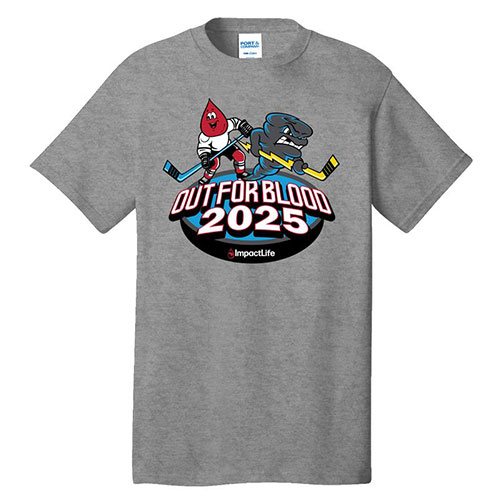 impactlife qc storm out for blood branded t shirt